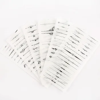 6Sheets/Pachet Superba Linie de Demarcație Decor Scrapbooking Autocolante PVC Transparent Papetărie Jurnal Autocolante