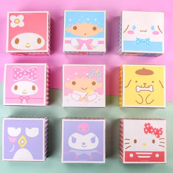 7.5 Cm Kawaii Sanrio Papetărie, Jucării de Desene animate Anime Melodia Mea Kuromi Cinnamoroll Kitty Note Lipicioase Birou Autocolante Jucarii pentru Fete 4