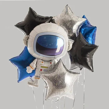7tube Spațiu Petrecere Astronaut Planeta Balon cu Stand globos Suport pentru cerul Înstelat temă petrecere de aniversare Decor Ballon Boy 0