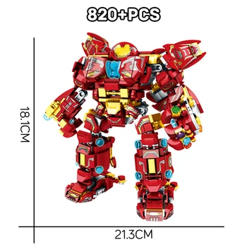 820PCS Război Oraș Super Armor Robot Blocuri Militare Războinic Mecha Cifre Armă Cărămizi Jucarii Pentru Copii Cadouri 0