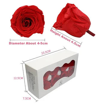 8pcs/Cutie 4-5cm DIY Naturale, Flori Artificiale Nemuritor Rose Cap de Trandafir Uscate Decor Nunta de Ziua de nastere Cadouri de Ziua Îndrăgostiților 0