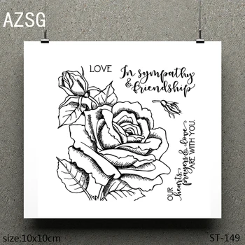 AZSG Viață Frumoasă / Flori de Trandafir Silicon Clar Timbre/Sigilii Pentru Scrapbooking DIY Clip Art / Album Decor Timbre Meserii
