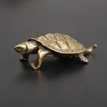 Alamă Broască Țestoasă Mică De Decor Acasă Ornamente Pur Solid Cupru Antic Animal Miniaturi, Figurine Meserii Ornament Decorativ De Jucărie