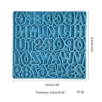 Alfabetul Breloc Rășină Epoxidică Mucegai Scrisoare Numărul Cercei Colier Pandantiv de Turnare Mucegai Silicon Meserii DIY Bijuterii Instrumente 0