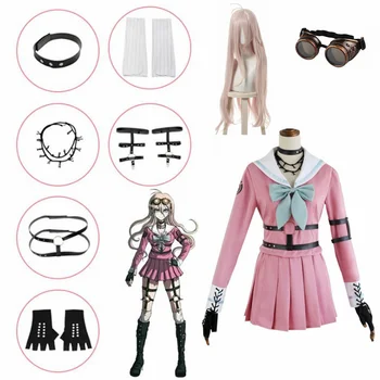Anime Danganronpa V3 Miu Iruma Femei Rochie Fete Pline Seturi de Uniforme de Îmbrăcăminte Peruca Cosplay, Costume pentru Femei Fata