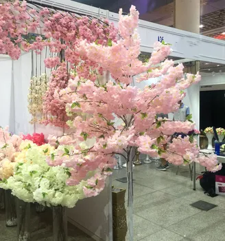 Arc Fals Sakura Blossom Simulare de Mătase Ramurile de Cireșe Prune Buchet de Ramură Aranjamente Florale pentru Acasă Decorare Nunta 1