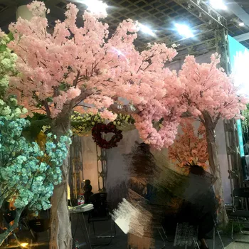 Arc Fals Sakura Blossom Simulare de Mătase Ramurile de Cireșe Prune Buchet de Ramură Aranjamente Florale pentru Acasă Decorare Nunta 5