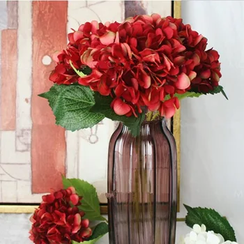 Artificiale Floare Hortensie Singur Nunta Hortensia Flori Artificiale Flori De Mătase Arcuri De Crăciun Acasă Flori Decorative