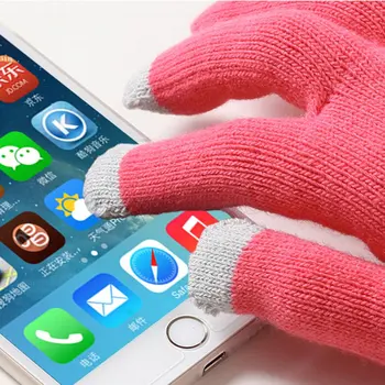 Bluetooth Mănuși Pentru Femei, Bărbați De Iarnă Tricot Cald Mănuși Cu Un Deget Apel Vorbesc Mănuși De Ecran De Telefon Mobil Pad 0
