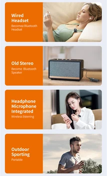 Bluetooth-compatibil 5.0 Audio Receptor Wireless Audio Adaptor Suport Microfon de 3,5 mm Adaptor AUX MP3 Player A7 1