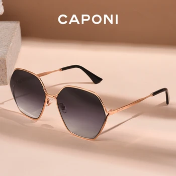 CAPONI ochelari de Soare pentru Femei Trend Gradient de Nylon Lentila de ochelari de Soare de Lux de Moda Hollow Accesorii Cadru de Protecție UV400 CP0818