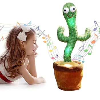Cactus Jucărie De Pluș Electronice De Dans Jucărie Cântec De Pluș Drăguț Dans Cactus Educația Timpurie Jucărie Pentru Copii Home Decor
