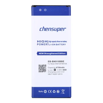 Chensuper 6750mAh EB-BN910BBE Pentru Samsung Galaxy Note 4 Baterii Note4 N910H N910A N910F N910C N910X N910V Baterie
