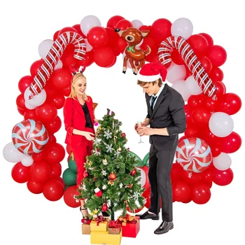 Crăciun Moș Crăciun Carja Lollipop Cadouri Baloane Folie Crăciun Fericit Decor Pentru Copii Noel Cadou Baloane De An Nou Fericit 2022