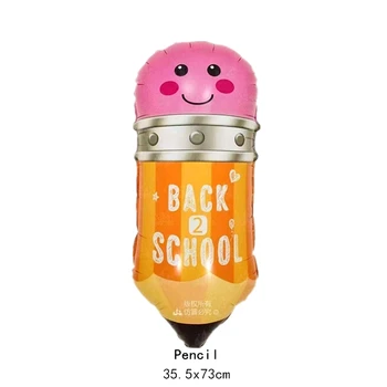 Culoare nouă școală este rece balon de folie Ghiozdan cutie de creioane creion înapoi la școală decor ABC bal de Absolvire en-gros