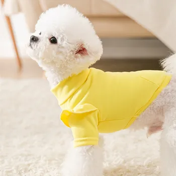 Câine de Companie de Îmbrăcăminte T-shirt Mici Haine de Câine Pijamale Catelus de Îmbrăcăminte de Primăvară de Toamnă Bottom Tricou Yorkshire, Caniche Bichon Ooutfits