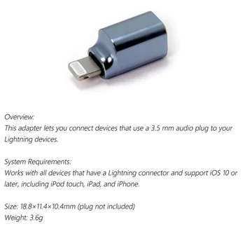 DD ddHiFi Toate-Noi TC35i TC35B 2021 Iluminat de TIP C pentru Adaptor 3.5 mm Cablu Audio pentru iOS, Android Telefon Mobil Huawei Samsung