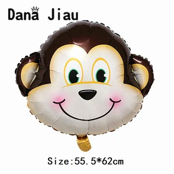 DanaJiau 1 buc Animal Tigru, Leu, Maimuță, Zebră Girafa Vaca Aer Heliu Balon de jucărie pentru Copii Petrecere de Ziua Decor Zoo Tema Consumabile 0
