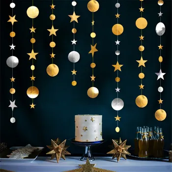 Decor de crăciun 4M Twinkle Star Hârtie Ghirlanda Cameră Agățat Ornamente Craciun, Ornamente de Craciun, Decoratiuni de Anul Nou Consumabile 0
