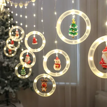 Decor de crăciun Lumina de Anul Nou Decor Camera Ghirlanda LED Ornamente de Vacanță în aer liber, Grădină Decor Șir Lampa Moș Crăciun Lumini
