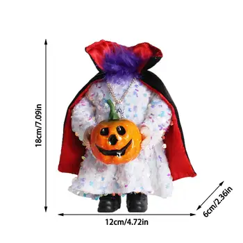 Decoratiuni De Halloween Înfiorător Fără Cap Papusa De Groaza Papusa Casa Holding Dovleac Craniu Jucărie Umplute Halloween-Crazy Party Decor 2