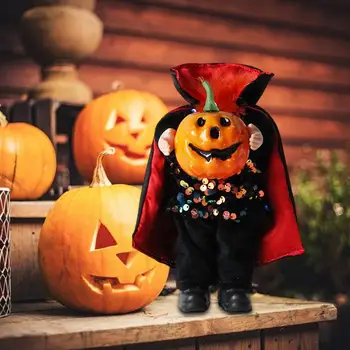 Decoratiuni De Halloween Înfiorător Fără Cap Papusa De Groaza Papusa Casa Holding Dovleac Craniu Jucărie Umplute Halloween-Crazy Party Decor 3