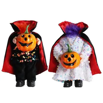 Decoratiuni De Halloween Înfiorător Fără Cap Papusa De Groaza Papusa Casa Holding Dovleac Craniu Jucărie Umplute Halloween-Crazy Party Decor 4