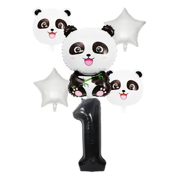 Desene Animate Panda Ziua Animal Baloane Folie Dot Balon Latex Copil De Dus Pentru Copii Copii De Ziua Consumabile Decor Petrecere 2