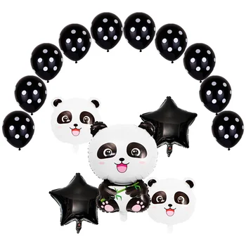 Desene Animate Panda Ziua Animal Baloane Folie Dot Balon Latex Copil De Dus Pentru Copii Copii De Ziua Consumabile Decor Petrecere 3