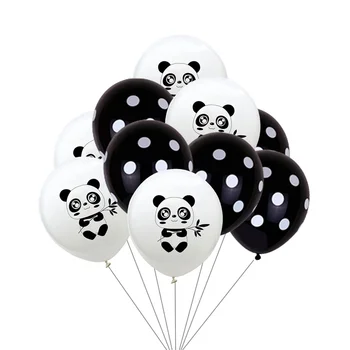 Desene Animate Panda Ziua Animal Baloane Folie Dot Balon Latex Copil De Dus Pentru Copii Copii De Ziua Consumabile Decor Petrecere 5