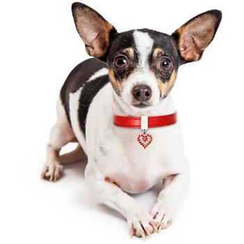 Diamante Gulere Câine din Piele Catelus Curea de Gât Reglabil Prințesă Colier pentru Câini de talie Mică Chihuahua Teddy Produse pentru animale de Companie 10c35