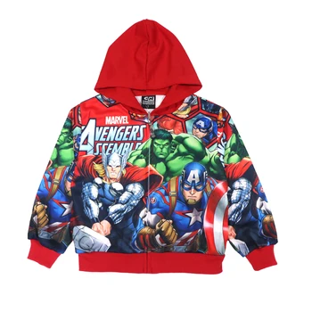 Disney 2021 Nouă Primăvară de Toamnă Băiat Jacheta Avengers Bumbac Îmbrăcăminte pentru Copii cu Gluga pentru Copii Haina Copil Excursie Haine Super-Erou 0
