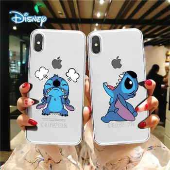 Disney Stitch Desene animate Telefon Mobil Caz pentru iPhone 13 13Pro 12 12Pro Max 11 Pro X XS MAX XR 7 8 Plus SE Drăguț Anti-Toamna Acoperă