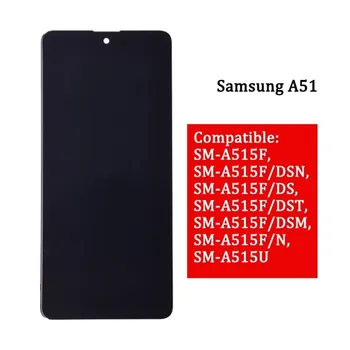 Ecran pentru Samsung Galaxy A51 2020 A515, complet cu cadru, negru, TFT