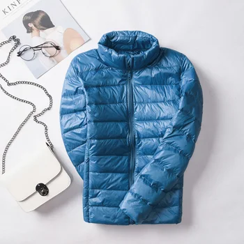 Femei de iarnă în Jos jacheta Slim Scurt Hanorac în aer liber, Haine groase Portabil Magazin Într-O Pungă Ultralight Haina Pentru Chile