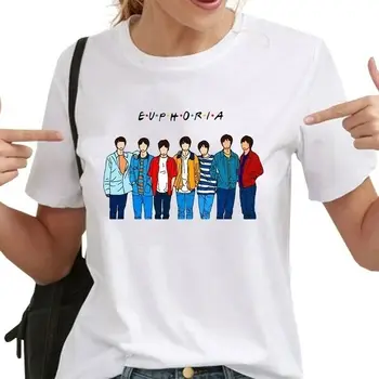 Femeile Kpop Bangtan Boys Model de Imprimare T-Shirt, Tricouri Topuri drăguț moda De petrecere a timpului liber pentru femei tricouri tricou estetice tricou Tricouri