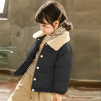 Fete Jachete 2021 Moda Toamna Baieti Sacou Cald Îmbrăcăminte Exterioară 2-8 Ani Copii Haine De Copii Haine De Fată Sacou Captusit 0
