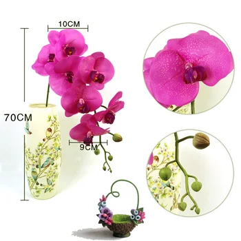 Fierbinte de Vânzare orhidee 9 culori de flori Artificiale DIY Decorative orhidee Mătase Buchet de Flori Phalaenopsis pentru Nunta Decor Acasă