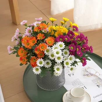 Flori artificiale Plante 31cm Soare Flori Mici Colorate Daisy Mătase Acasă Decoratiuni de Gradina Crizantema de Nunta DIY Petrecere