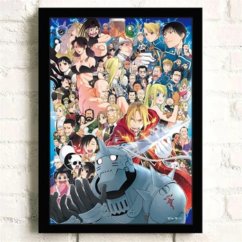 Fullmetal Alchemist Japonez De Acțiune De Desene Animate Anime De Calitate, Panza Pictura, Postere Copii, Cameră De Arta De Perete Decor Acasă Imagine