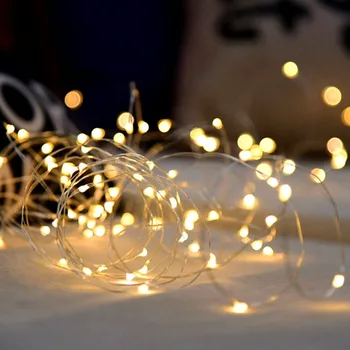 Ghirlandă LED-uri de Lumină de Basm Șir Lumina Sârmă de Cupru Șir de Lumini de Crăciun, Copac, Lumini Nunta Casa Interior Exterior Ghirlanda Decor