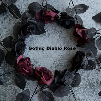 Gothic Black Rose Simulare Artificială Flori DIYHome Decor Trandafiri Foto Elemente De Recuzită, Decor Partidul Valentine Cadou De Nunta De Flori