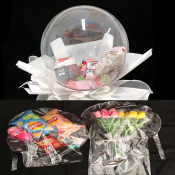 Gât larg Bobo Balon 20cm de Crăciun, Baloane Umplutura Gustare Bomboane Flori Buchet de Mireasa Transparent din PVC Clar Mingea 0