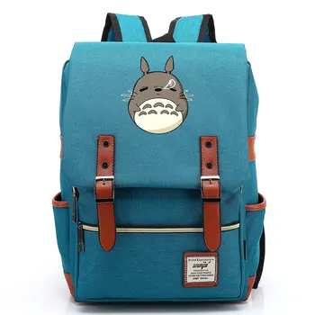 Hot Anime Kawaii Totoro Băieți Fete Copii Școlară A Elevului Cartea Saci De Adolescenți Panza Femei Borseta Barbati Laptop Rucsac De Călătorie 4