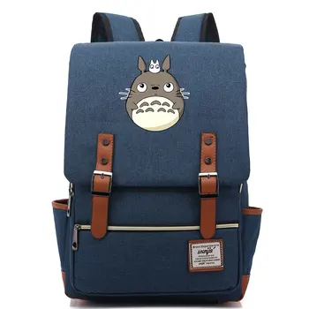 Hot Anime Kawaii Totoro Băieți Fete Copii Școlară A Elevului Cartea Saci De Adolescenți Panza Femei Borseta Barbati Laptop Rucsac De Călătorie 5