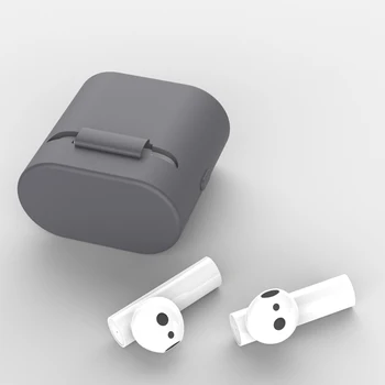 Husa silicon Pentru Xiaomi Airdots air 2 set cu Cască Bluetooth Wireless Caz de Protecție pentru Mi Air 2 Sac de Încărcare rotecția Cu Cârlige 1