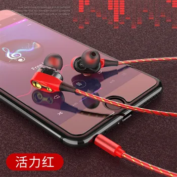 In-ear Cască Dual Drive Stereo pentru Căști Auriculare Bass de 3,5 mm Căști Cu Microfon Căști Pentru IPhone, Huawei, Xiaomi 0