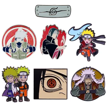 Iubitorii de Anime Accesorii Ninja Naruto Uzumaki Naruto Desene animate Metal Emailat Rever Haine Haine de Sac Insigna Brosa cadou
