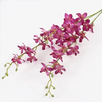 JAROWN Artificiale, Ramură 3 Flori de Orhidee Plante Artificiale Decorative, Flori de Matase Aranja Masa Pentru Nunta Petrecere Acasă Decor 0
