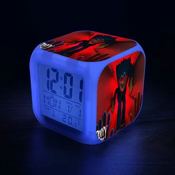 Jocul Poppy Redare Huggy Wuggy Ceasuri de Alarmă Copii Studenți LED-uri Colorate Digital de Birou Ceasuri cu Data de Băieți Fete Copii Cadouri 5